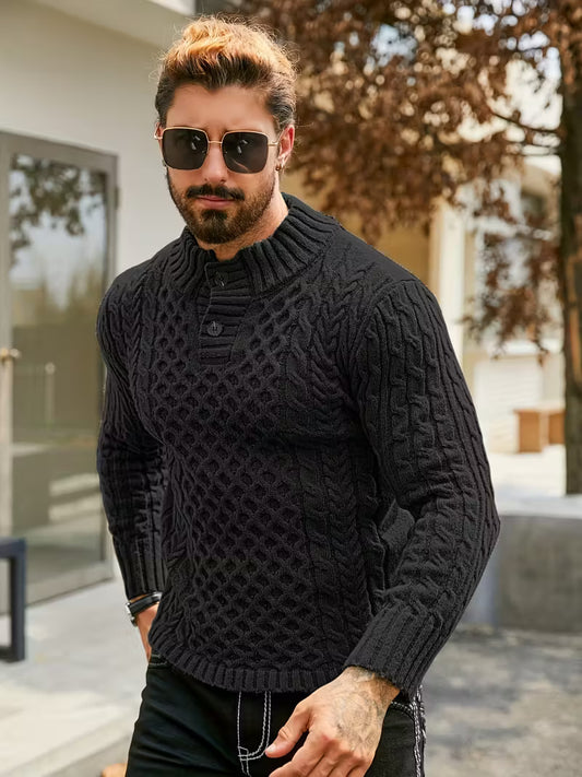 MAGLIONE COLLO ALTO TERMICO A RIGHE