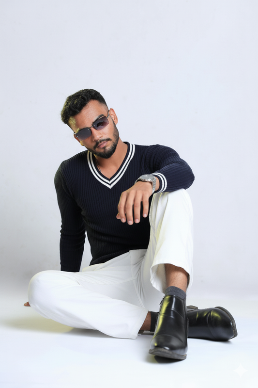 MAGLIONE CON SCOLLO A V