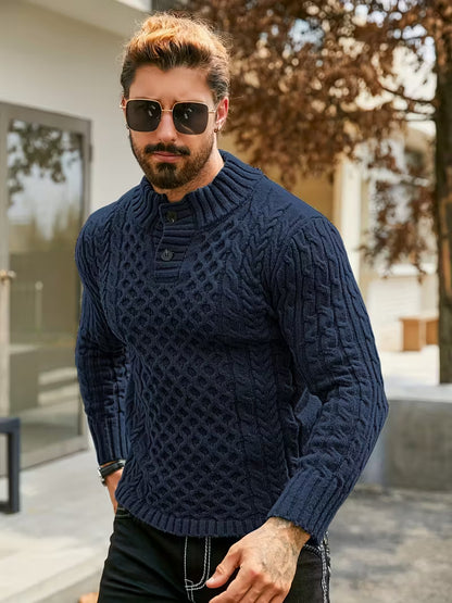 MAGLIONE COLLO ALTO TERMICO A RIGHE