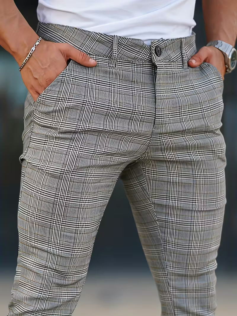 PANTALONE SLIM-FIT PRINCE GALLES