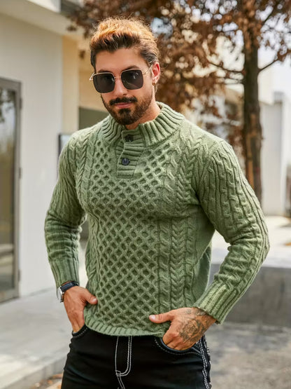 MAGLIONE COLLO ALTO TERMICO A RIGHE