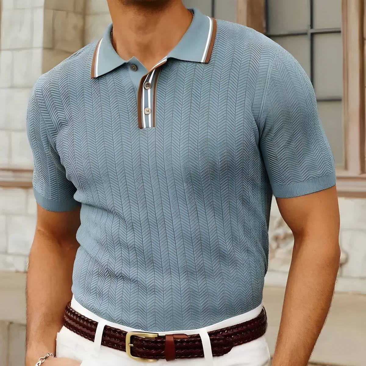 POLO CON COLLETTO DECORATO