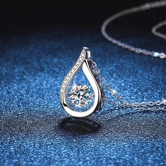 COLLANA MOISSANITE TAGLIO A GOCCIA