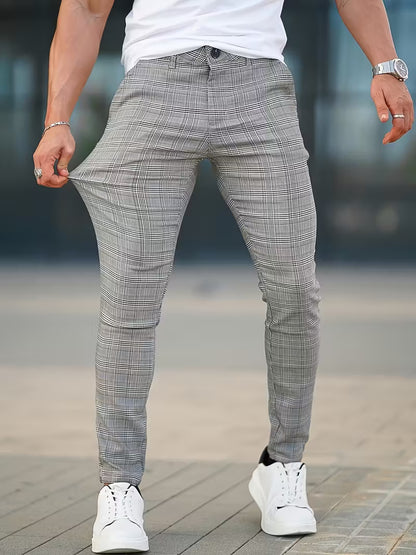 PANTALONE SLIM-FIT PRINCE GALLES