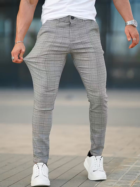 PANTALONE SLIM-FIT PRINCE GALLES