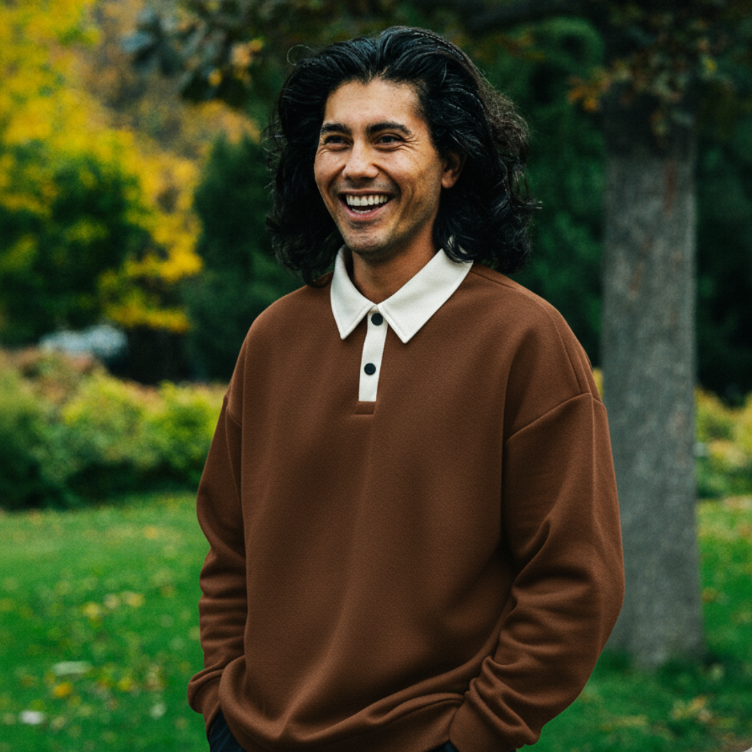 FELPA CON COLLETTO POLO