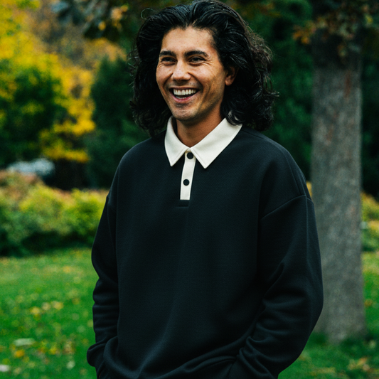 FELPA CON COLLETTO POLO