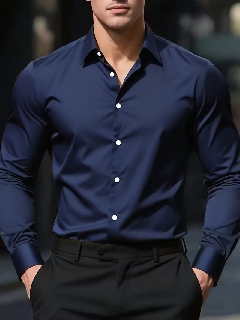 CAMICIA TECNICA SLIM ANTIMACCHIA