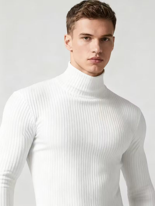 PULLOVER COLLO ALTO A COSTINE COMFORT