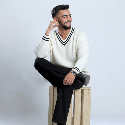 MAGLIONE CON SCOLLO A V