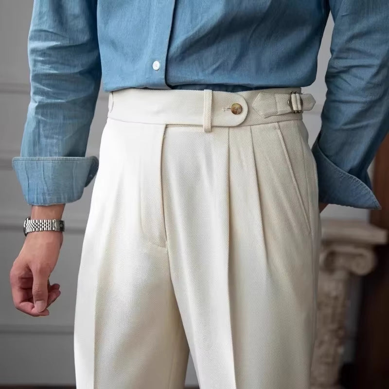 PANTALONI A VITA ALTA STILE CAPRI