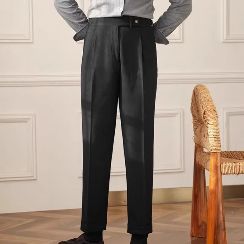 PANTALONI A VITA ALTA STILE CAPRI